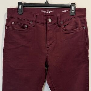 Banana Republic Men's Deep Burgundy Slim Jeans
